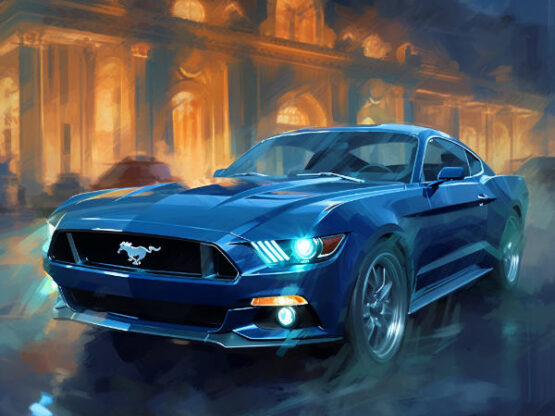 blue mustang